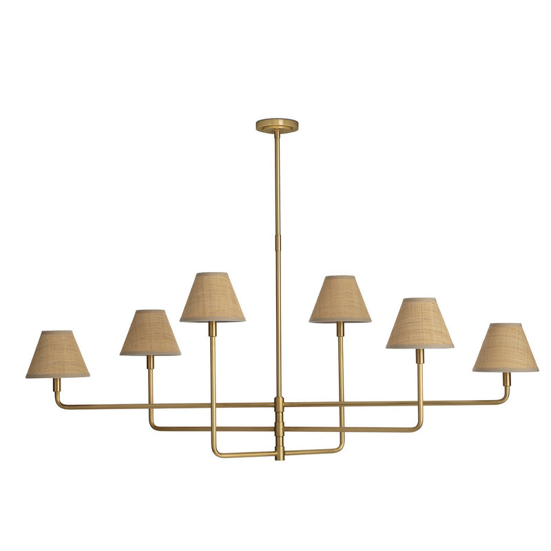 Regina Andrew - 16-1454NB-RAT - Six Light Chandelier - Polly - Natural Brass