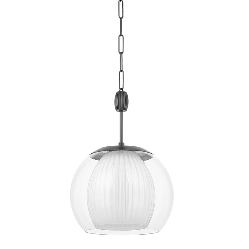 Hudson Valley - 7317-DB - One Light Pendant - Clementon - Distressed Bronze