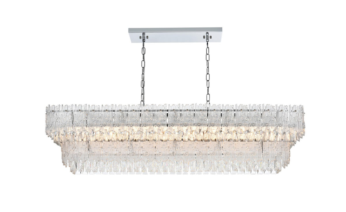 Elegant Lighting - 1780G50C - Eight Light Chandelier - Emilia - Chrome and Clear