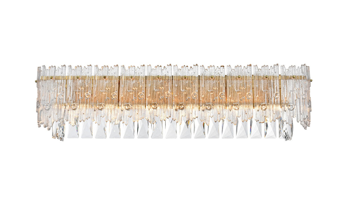 Elegant Lighting - 1780W27SG - Six Light Wall Sconce - Emilia - Satin Gold and Clear