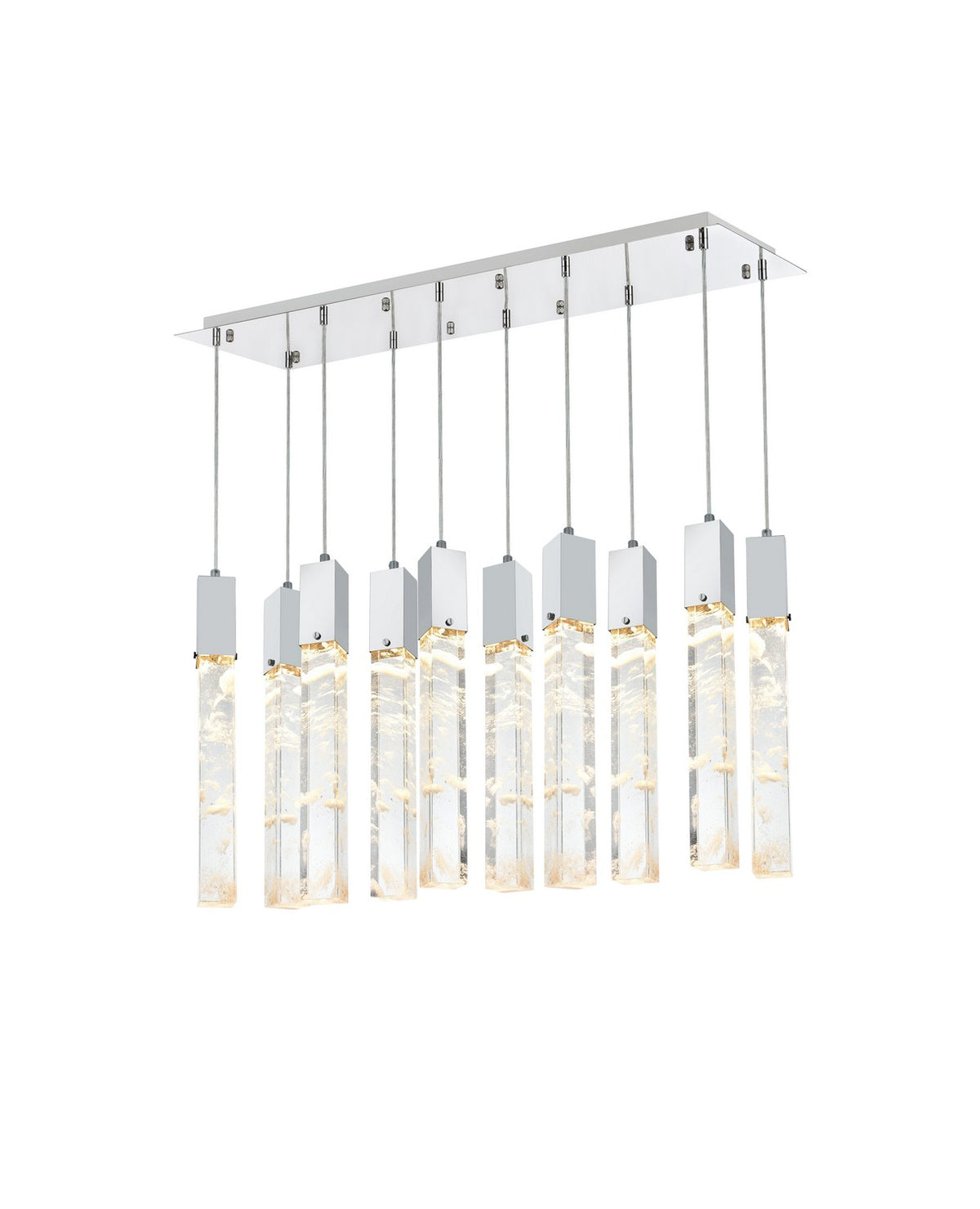 Elegant Lighting - 2088D42C - Ten Light Pendant - Aurora - Chrome and Clear