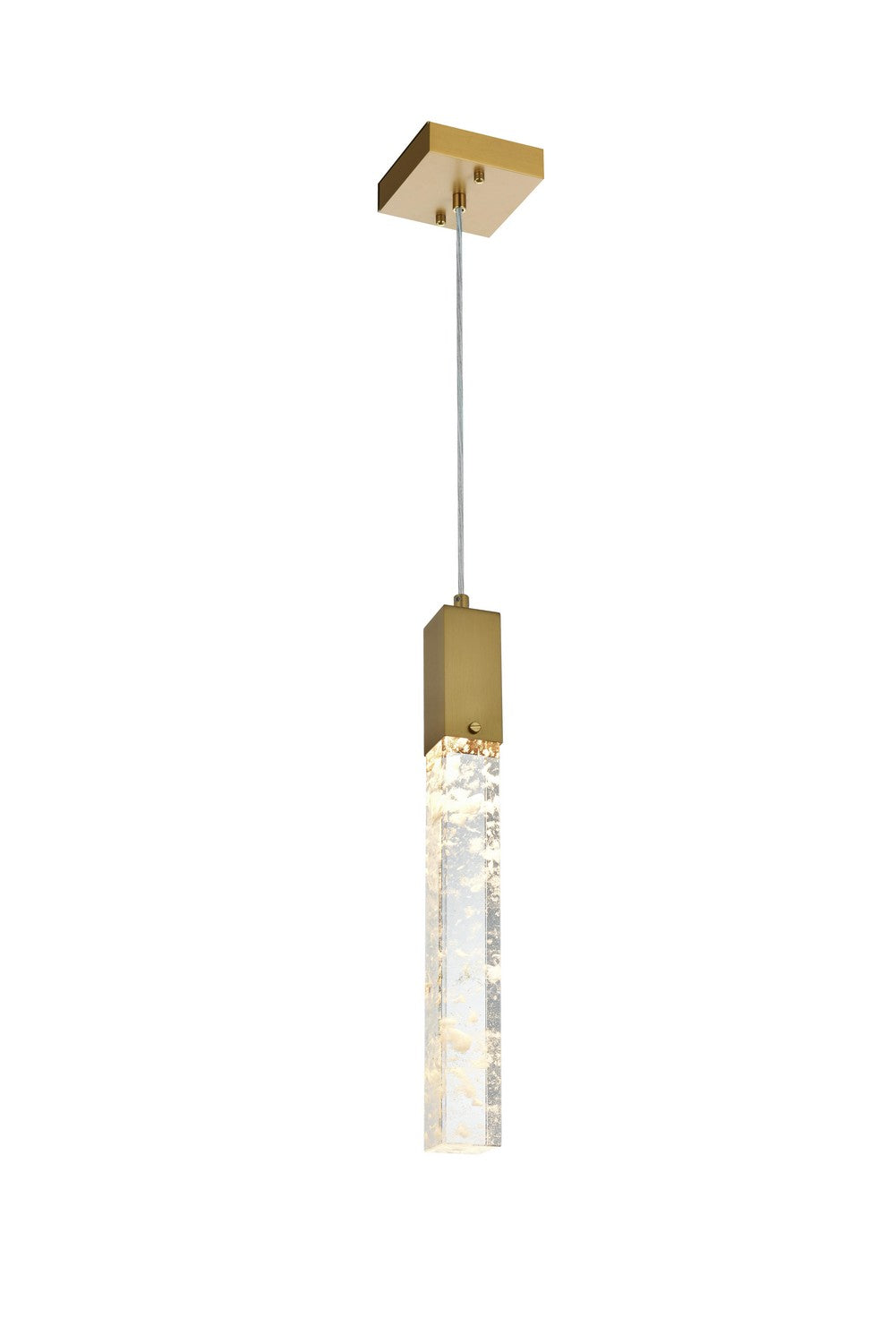Elegant Lighting - 2088D5SG - One Light Pendant - Aurora - Satin Gold and Clear