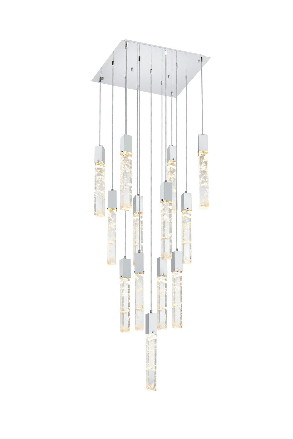 Elegant Lighting - 2088G26C - 13 Light Pendant - Aurora - Chrome and Clear