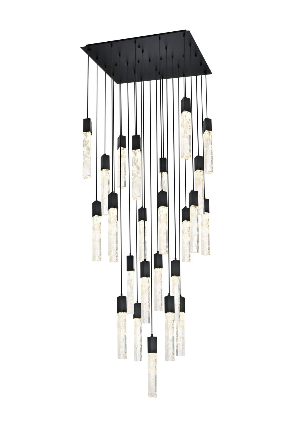 Elegant Lighting - 2088G30SG - 16 Light Chandelier - Aurora - Satin Gold and Clear