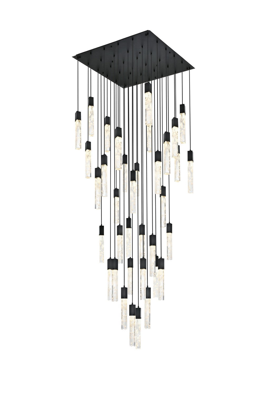 Elegant Lighting - 2088G42BK - 36 Light Chandelier - Aurora - Black and Clear
