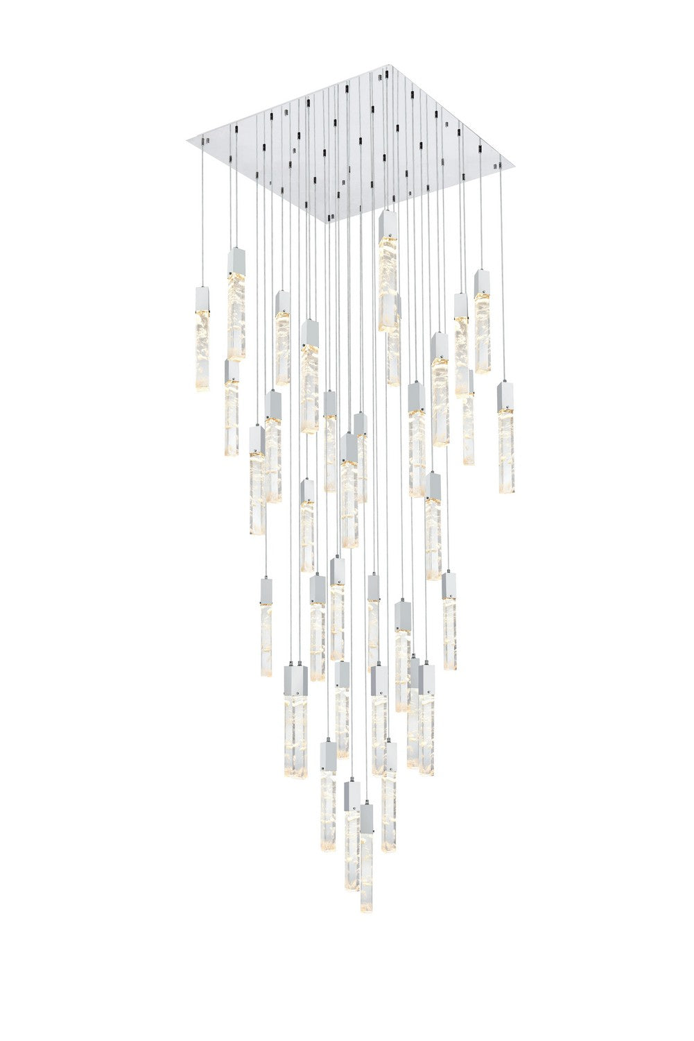 Elegant Lighting - 2088G42SG - 36 Light Chandelier - Aurora - Satin Gold and Clear