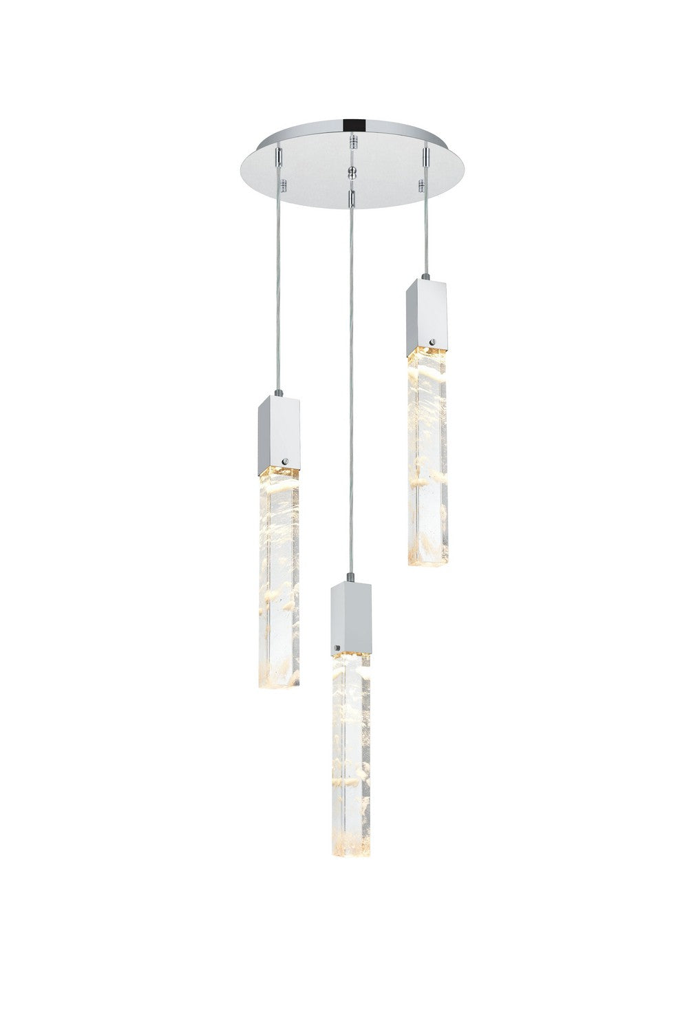 Elegant Lighting - 2089D16C - Three Light Chandelier - Aurora - Chrome and Clear
