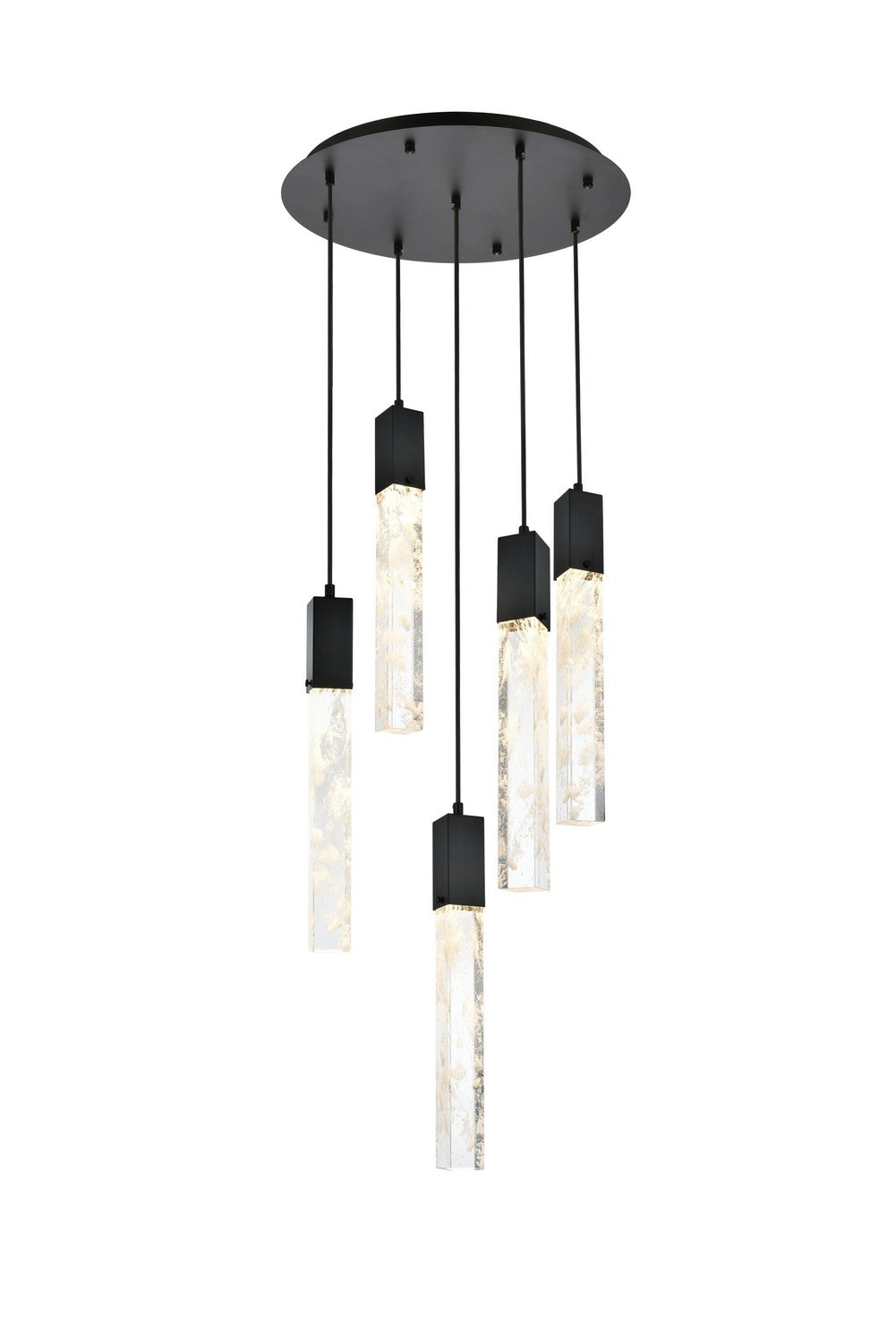 Elegant Lighting - 2089D20C - Five Light Chandelier - Aurora - Chrome and Clear