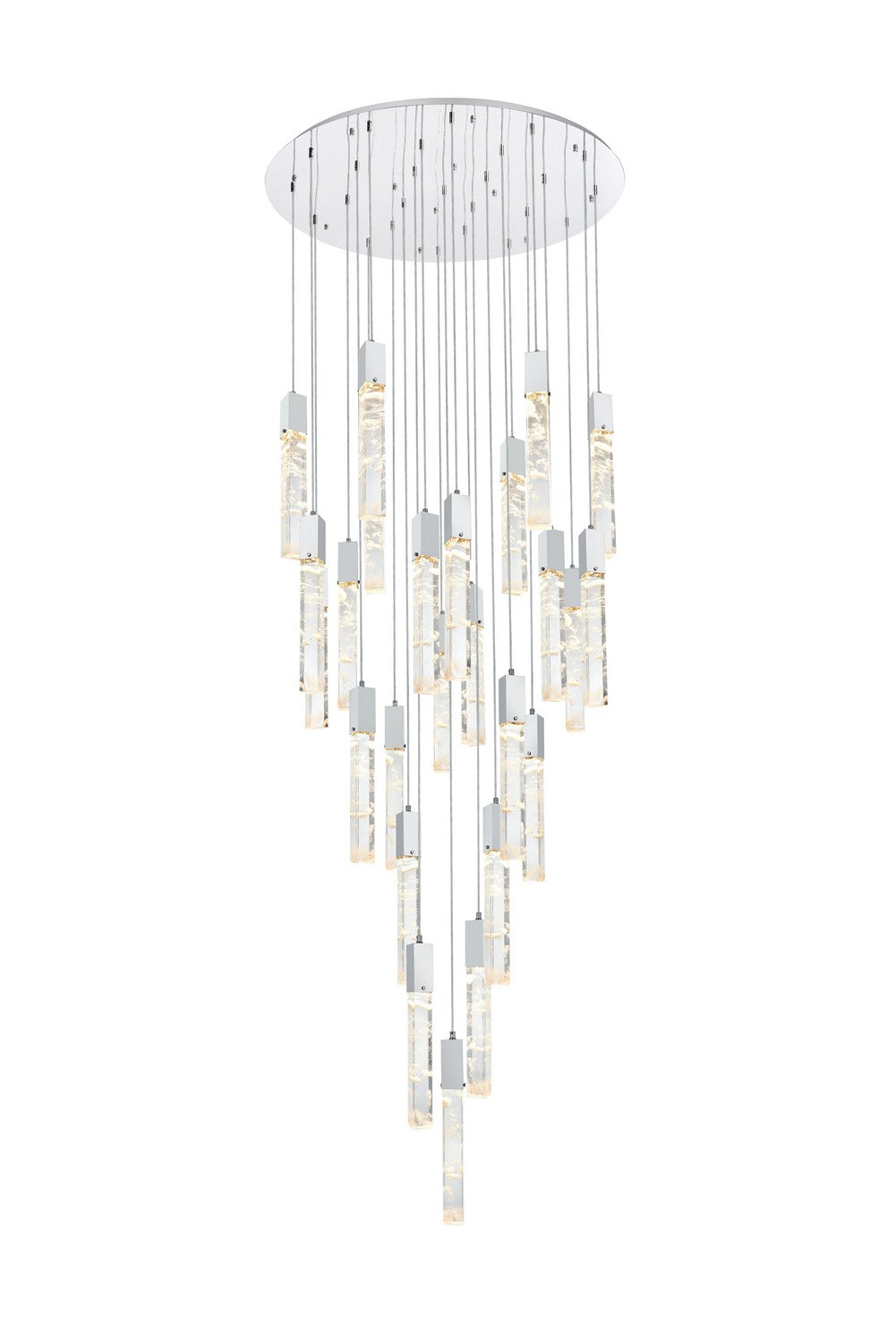 Elegant Lighting - 2089G42C - 25 Light Chandelier - Aurora - Chrome and Clear