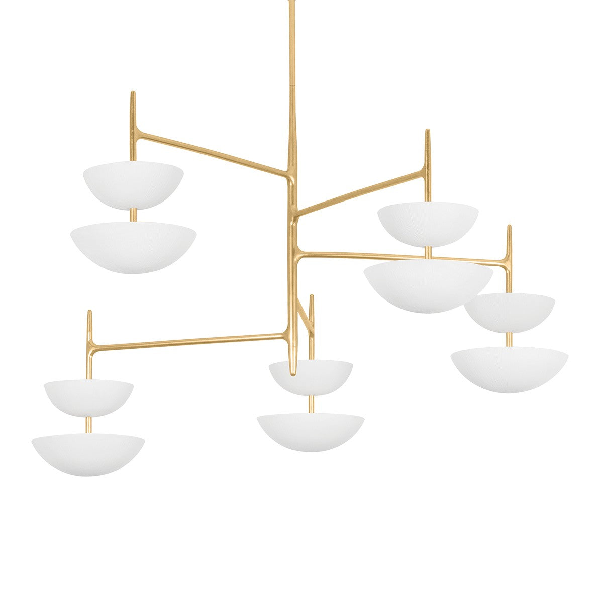 Corbett Lighting - 477-55-VGL/GSW - LED Chandelier - Evander - Vintage Gold Leaf