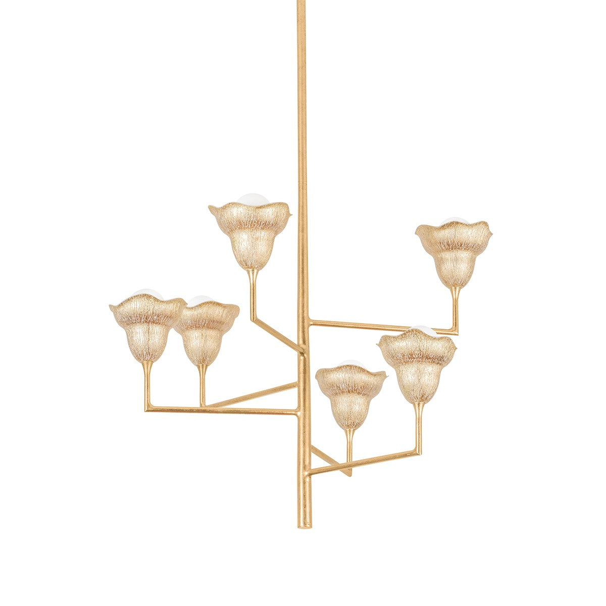 Hudson Valley - 1286-VGL/GLI - Six Light Chandelier - Alora - Vintage Gold Leaf