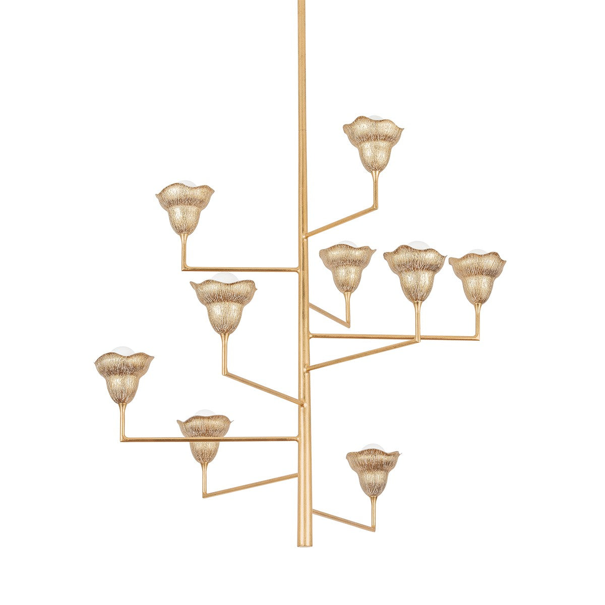 Hudson Valley - 1289-VGL/GLI - Nine Light Chandelier - Alora - Vintage Gold Leaf