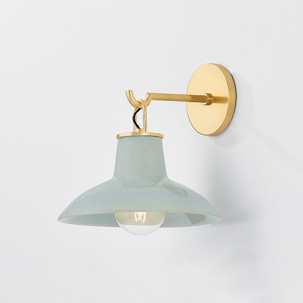 Hudson Valley - 1913-AGB/CMC - One Light Wall Sconce - Pottersville - Aged Brass