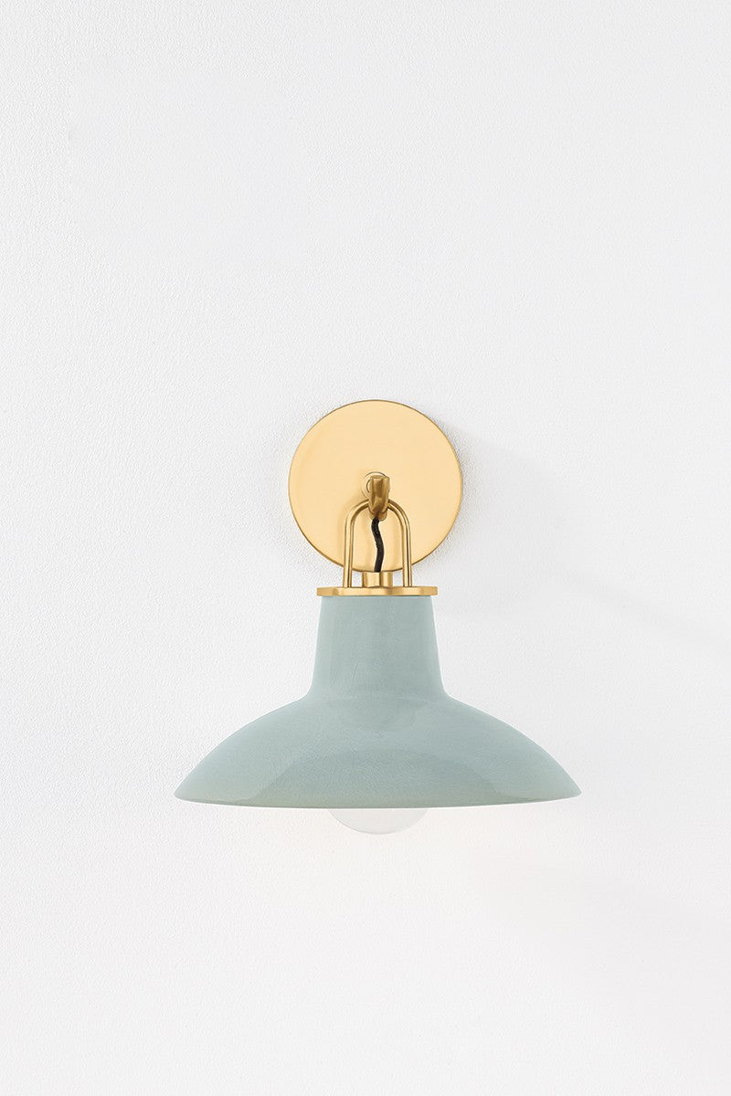 Hudson Valley - 1913-AGB/CMC - One Light Wall Sconce - Pottersville - Aged Brass