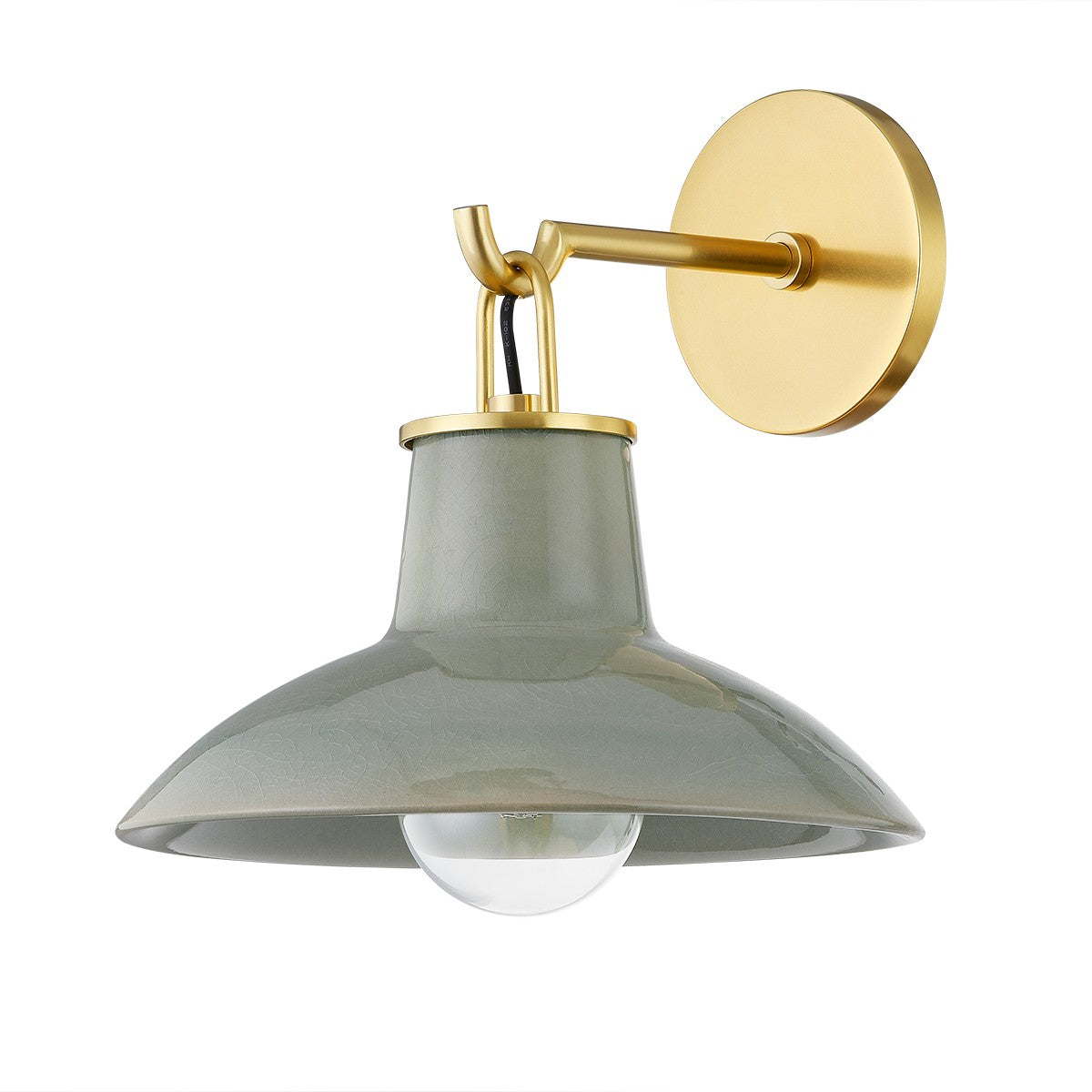 Hudson Valley - 1913-AGB/CMC - One Light Wall Sconce - Pottersville - Aged Brass