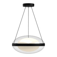 Kuzco Lighting - PD76316-BK/OP-UNV - LED Pendant - Virgo - Black/Opal Glass