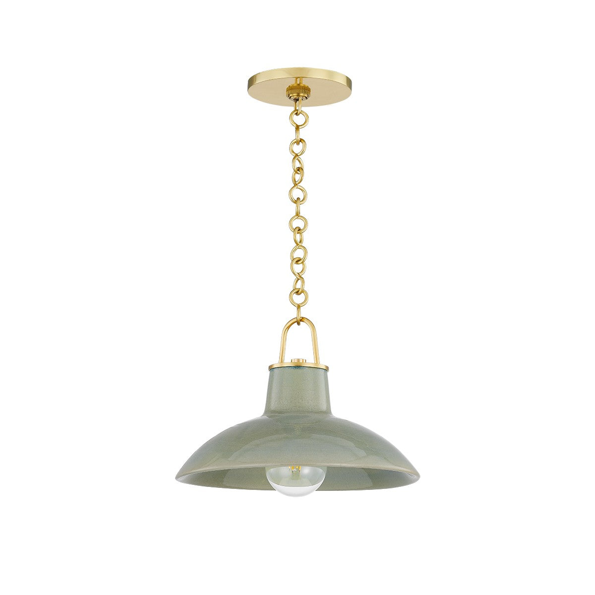 Hudson Valley - 1914-AGB/CMC - One Light Pendant - Pottersville - Aged Brass