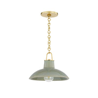 Hudson Valley - 1914-AGB/CMC - One Light Pendant - Pottersville - Aged Brass