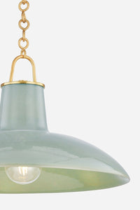 Hudson Valley - 1918-AGB/CMC - One Light Pendant - Pottersville - Aged Brass