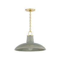 Hudson Valley - 1918-AGB/CMC - One Light Pendant - Pottersville - Aged Brass