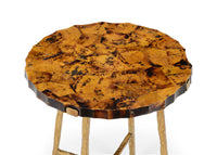 Chelsea House Brown Penshell Side Table