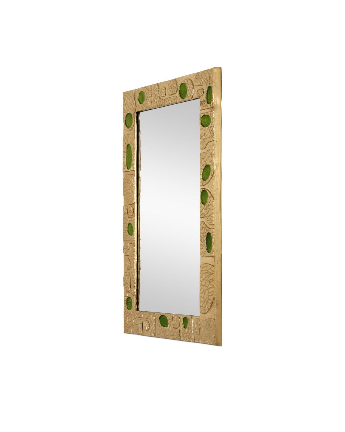 Currey and Company - 1000-0157 - Mirror - Beau Monde - Gold/Green