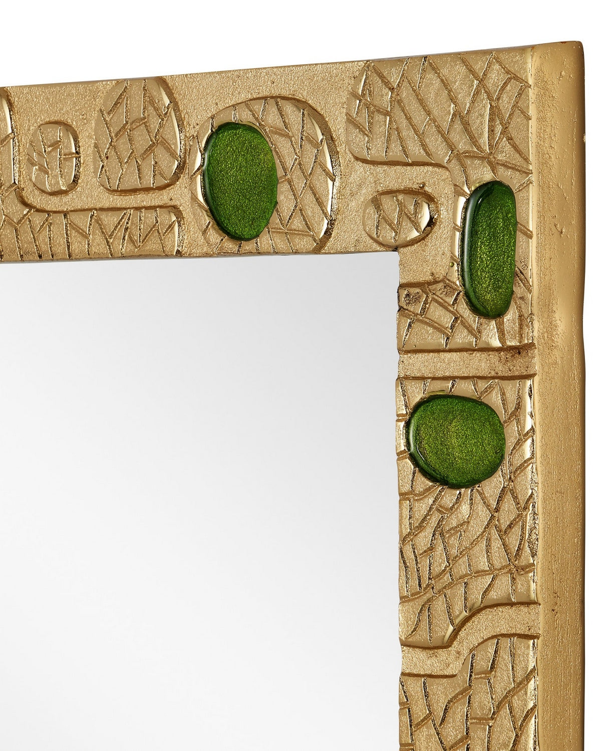 Currey and Company - 1000-0157 - Mirror - Beau Monde - Gold/Green
