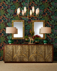 Currey and Company - 1000-0157 - Mirror - Beau Monde - Gold/Green
