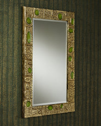 Currey and Company - 1000-0157 - Mirror - Beau Monde - Gold/Green