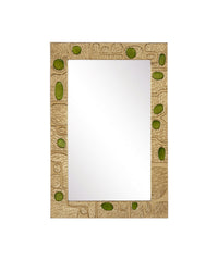 Currey and Company - 1000-0157 - Mirror - Beau Monde - Gold/Green