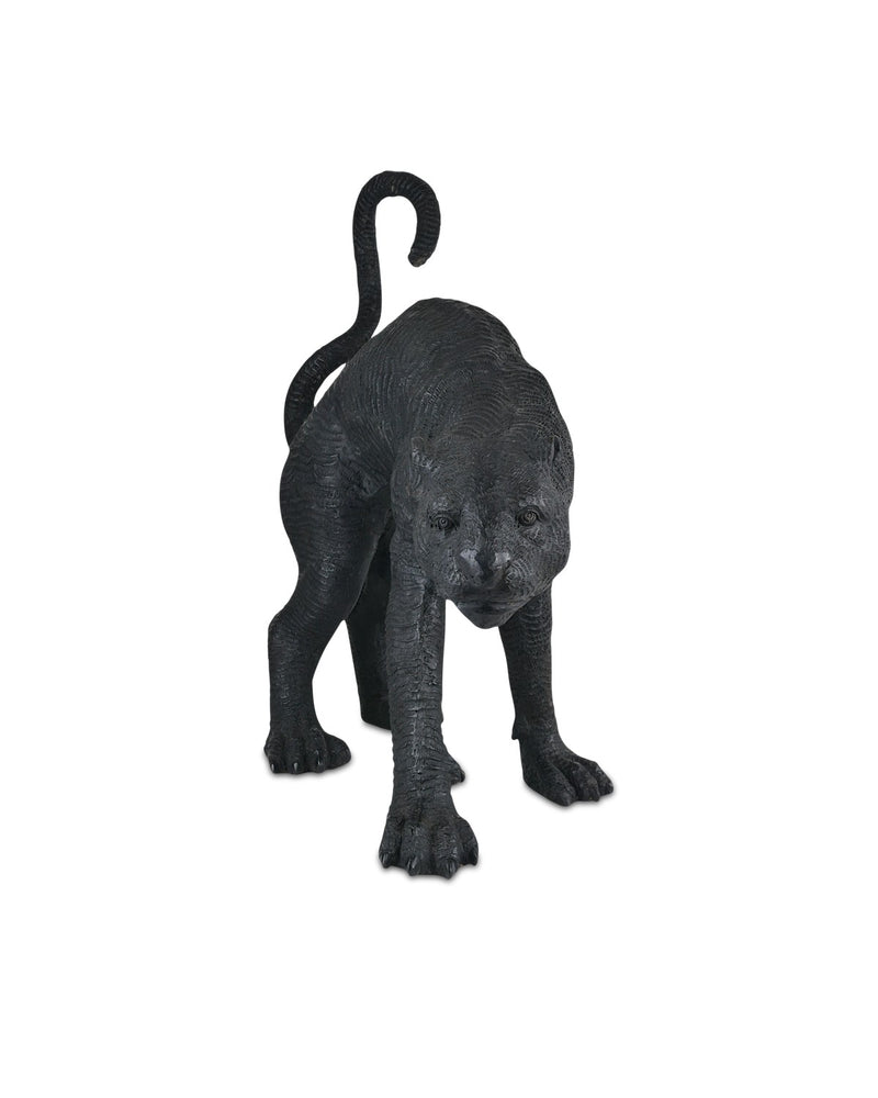 Currey and Company - 1200-0912 - Standing Panther - Standing Black Panther Bronze - Black Bronze