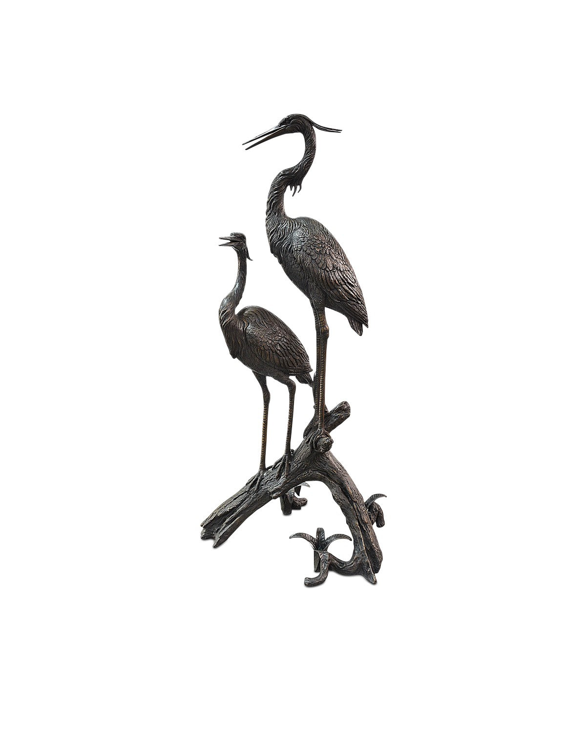 Currey and Company - 1200-0913 - Herons on Branch - Herons on Branch Bronze - Bronze