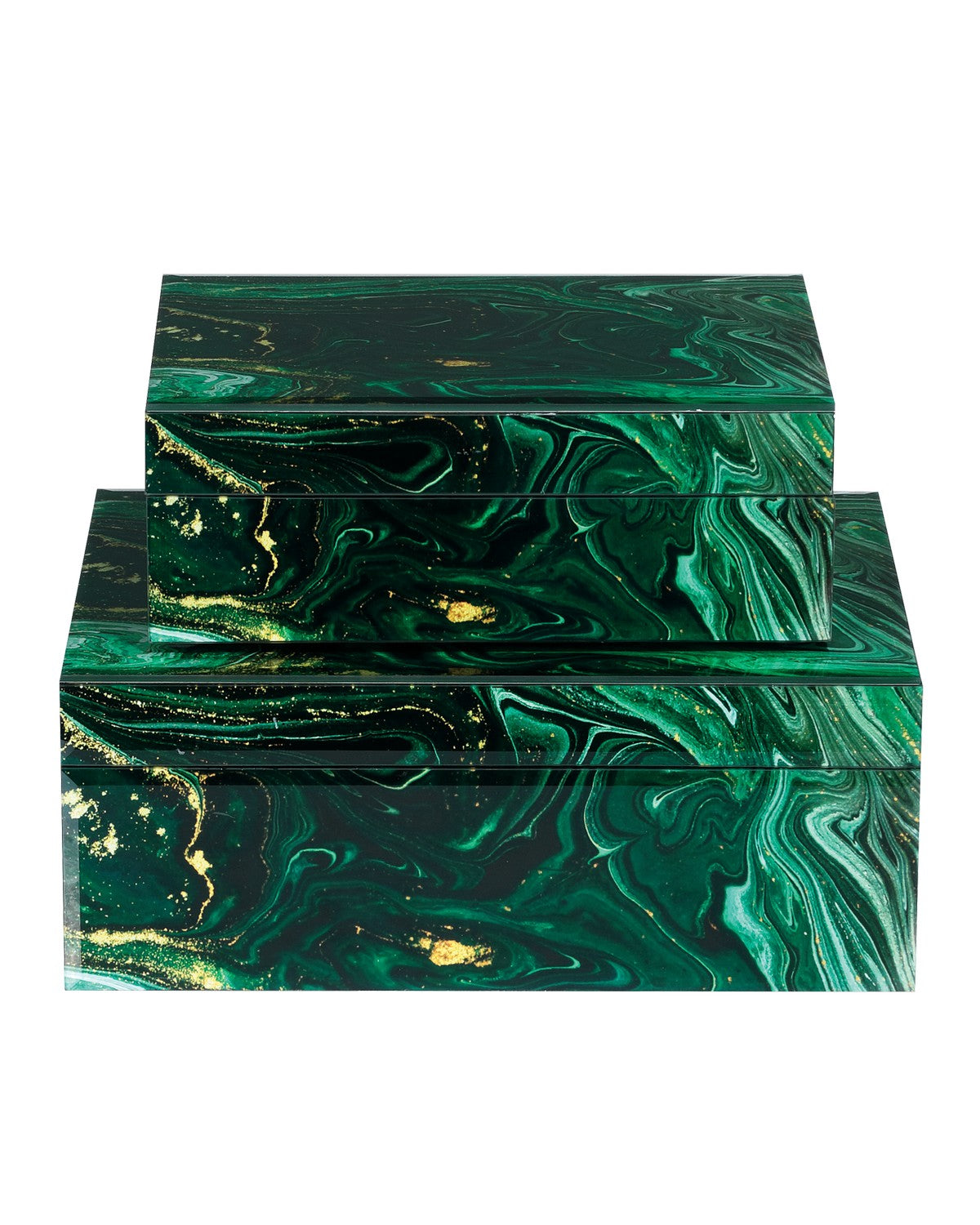 Currey and Company - 1200-0924 - Box Set of 2 - Interstellar Collection - Dark Green