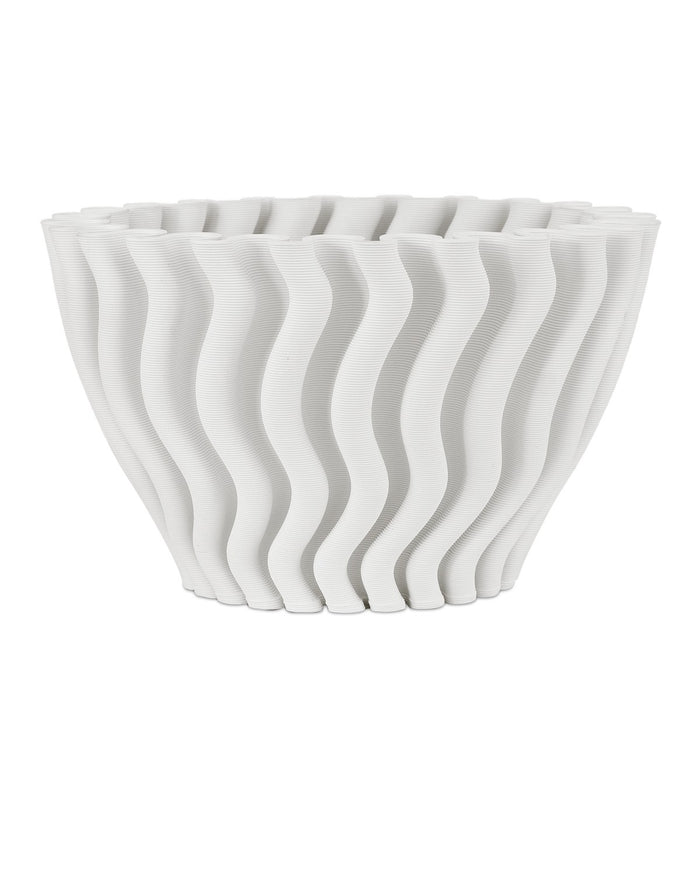Currey and Company - 1200-0933 - Vase - Ripple White Vase - White