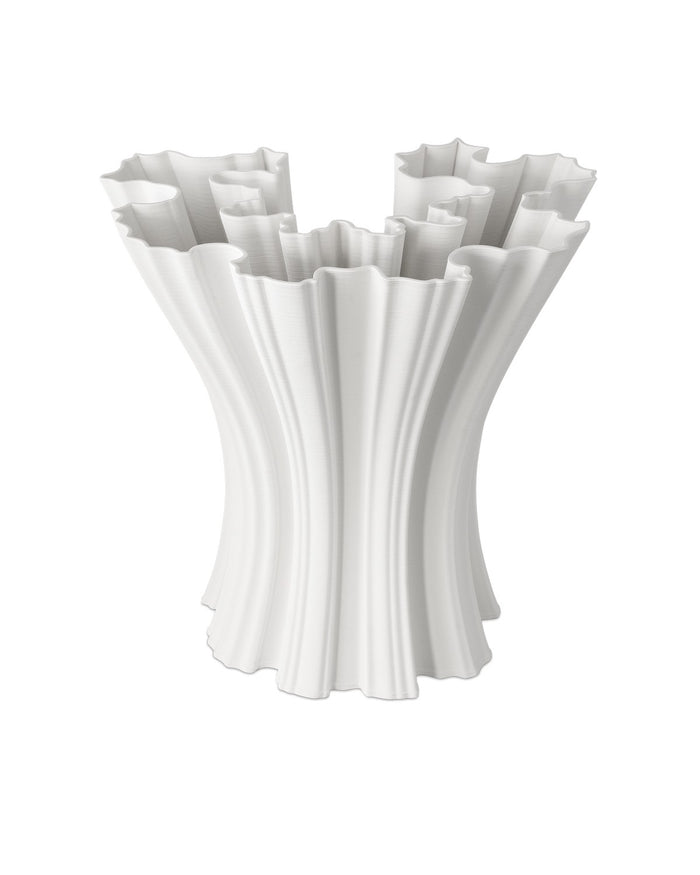 Currey and Company - 1200-0934 - Vase - Godet Collection - White