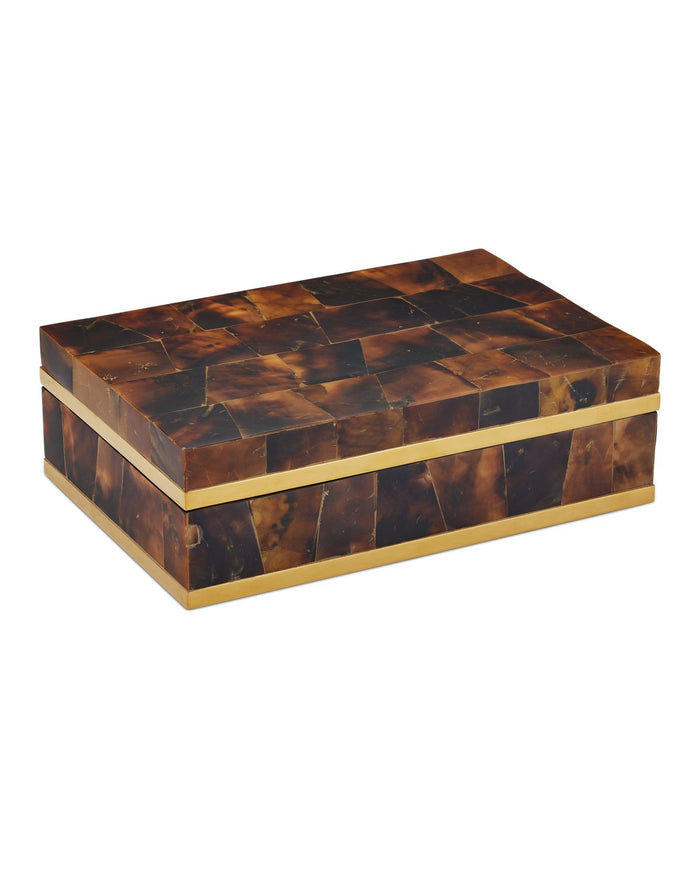 Currey and Company - 1200-0971 - Box - Casey Collection - Natural / Brass / Black