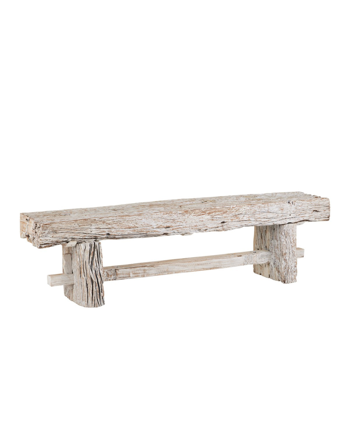 Currey and Company - 3000-0306 - Bench - Holland Collection - Whitewash