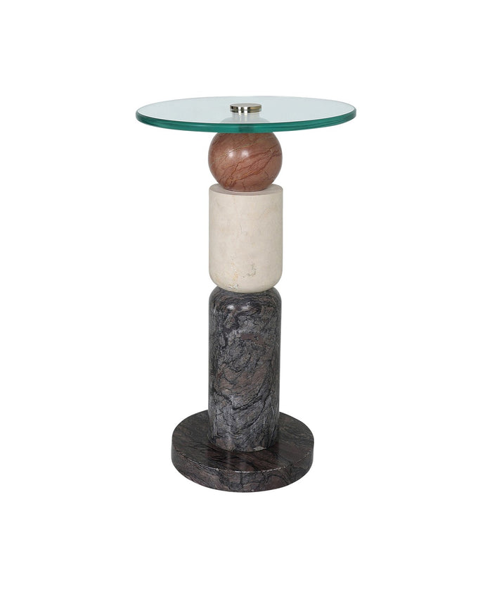 Currey and Company - 3000-0309 - Drinks Table - Moreno - Natural/Brass/Clear