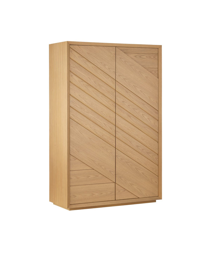 Currey and Company - 3000-0315 - Cabinet - Margot Collection - Light Oak