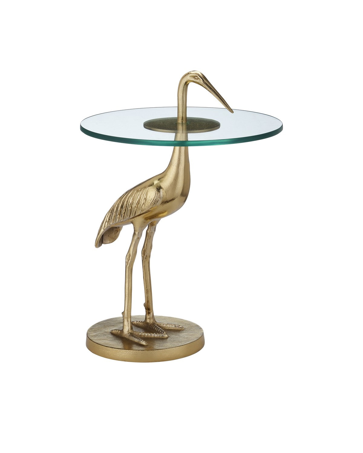 Currey and Company - 4000-0194 - Accent Table - Crane Collection - Gold / Clear