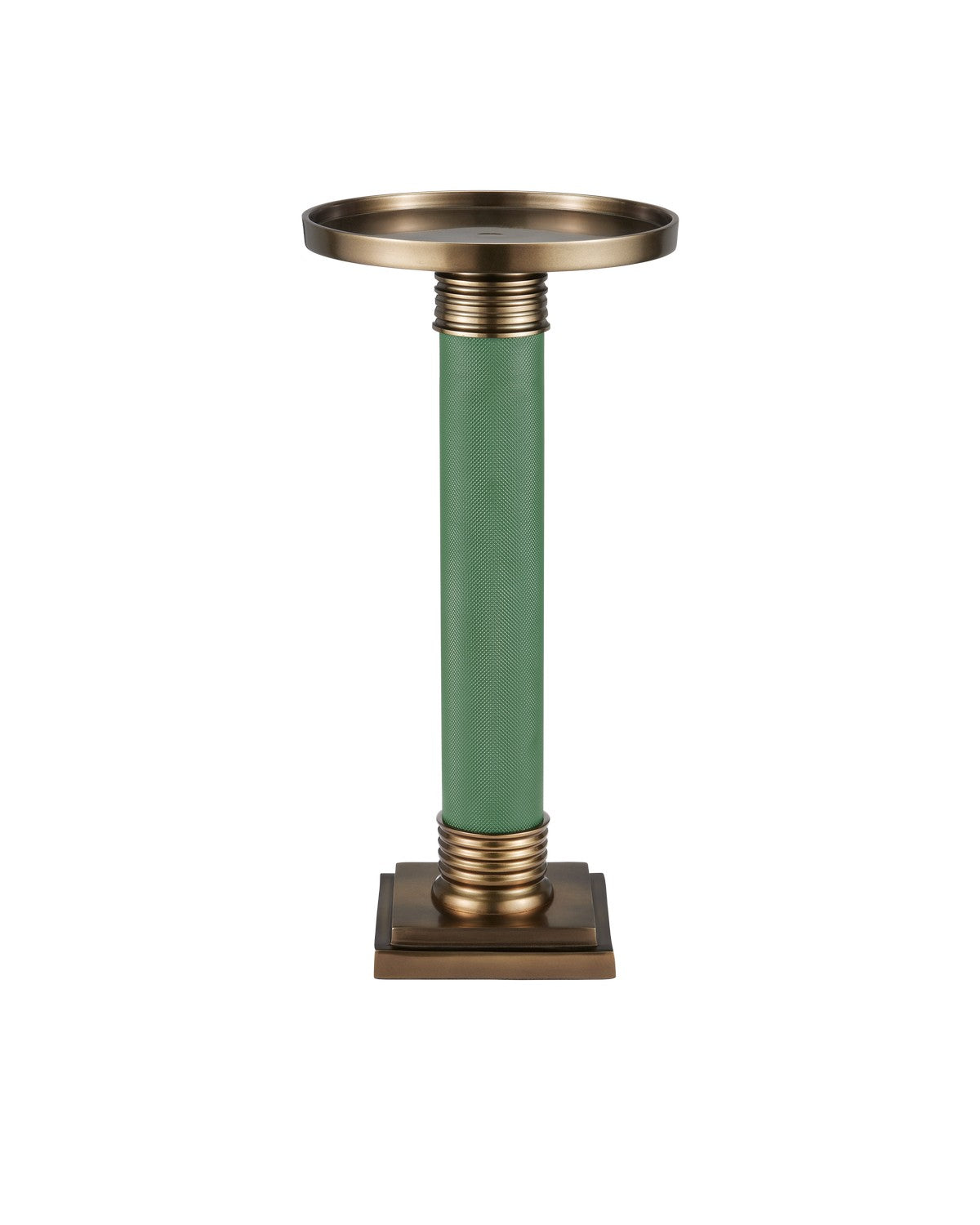 Currey and Company - 4000-0209 - Accent Table - Gavin Green Accent Table - Green / Antique Brass