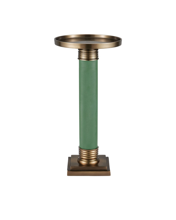Currey and Company - 4000-0209 - Accent Table - Gavin Green Accent Table - Green / Antique Brass