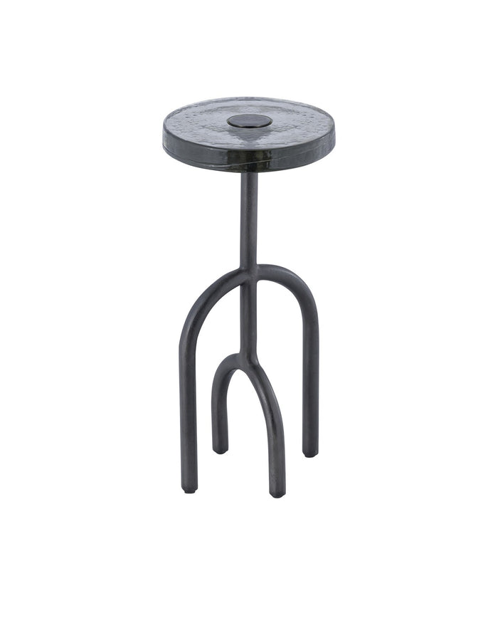 Currey and Company - 4000-0212 - Drinks Table - Grove - Black Nickel/Clear