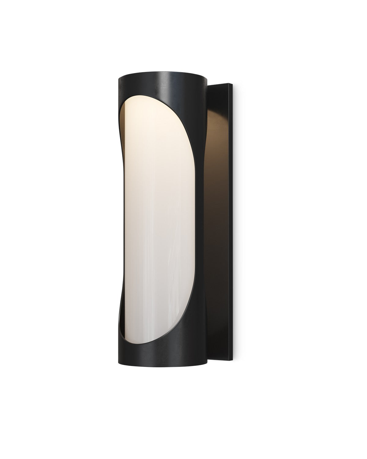 Currey and Company - 5500-0048 - LED Outdoor Wall Sconce - Swale Collection - Black / White