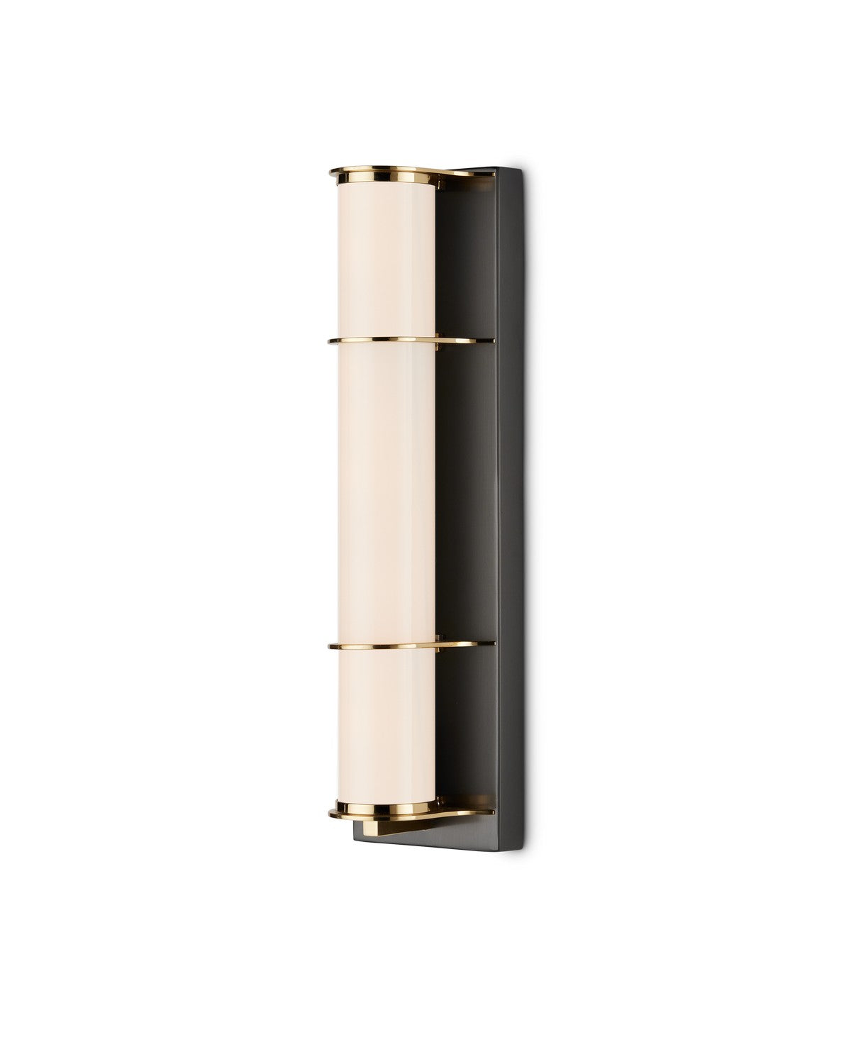 Currey and Company - 5800-0063 - One Light Bath Wall Sconce - Blaine - Oil Rubbed Bronze/Polished Brass/White