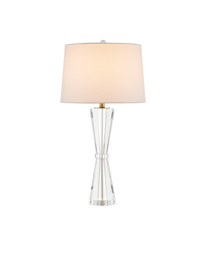 Currey and Company - 6000-0972 - One Light Table Lamp - Clear / Polished Brass