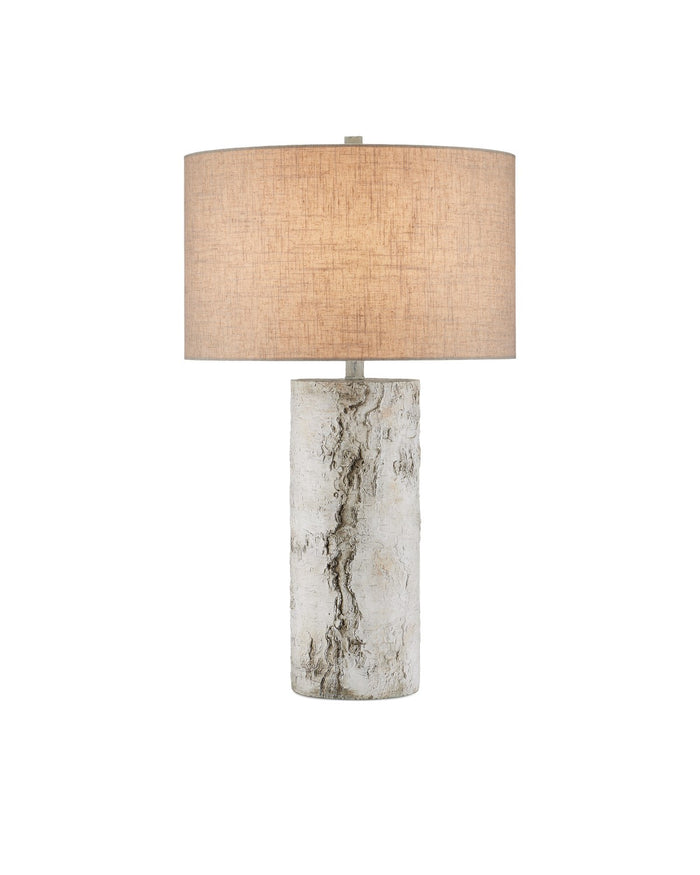 Currey and Company - 6000-0979 - One Light Table Lamp - Faux Birch Collection - Birch White / Gray