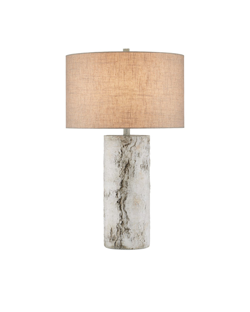 Currey and Company - 6000-0979 - One Light Table Lamp - Faux Birch Collection - Birch White / Gray