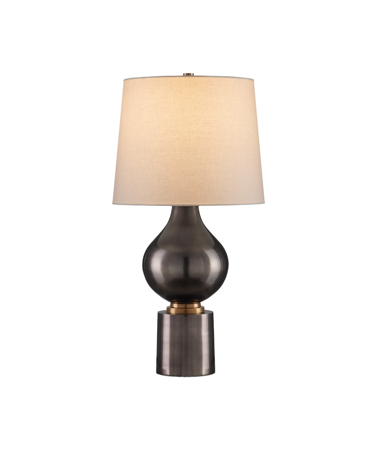 Currey and Company - 6000-0984 - One Light Table Lamp - Tamerlane - Black Nickel/Vintage Brass