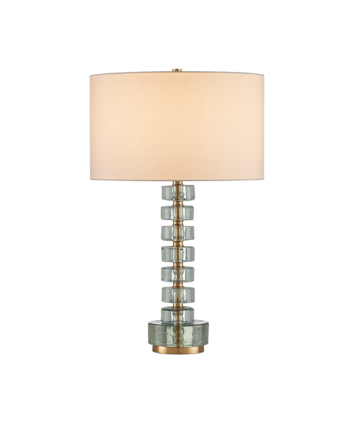 Currey and Company - 6000-0985 - One Light Table Lamp - Clear / Antique Brass